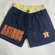 NEW MITCHELL AND NESS HOUSTON ASTROS COOPERSTOWN SHORTS LARGE
