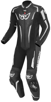 Berik RSF-Teck perforated One Piece Motorcycle Leather Suit, black-white, Size 54 for Men Black White