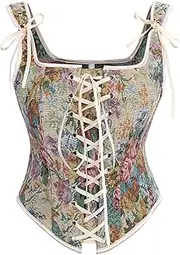 [FCCAM] Renaissance top corsage women's corset top corset top fairycore clothes corset top traditional bodice medieval clothing women