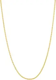 [JewelryWeb] 14ct Yellow Gold Sparkle Cut Wheat Chain Necklace 0.85mm Lobster Claw Closure Jewelry Gifts for Women - Length Options: 41 46 51 61
