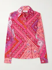 [PUCCI] PUCCI - Printed Cotton-muslin Shirt - Fuchsia - IT42 IT 42 Pink
