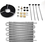 Premium Aluminum Alloy Car 8 Row Remote Transmission Oil Cooler Kit with Installation Accessories for Universal Fitment Efficient Engine Cooling Material
