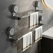 Extendable Suction Cup Towel Bar Removeable Shower Door Mat Rod Towel Rack