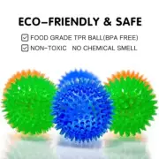 LARGE Squeaky Dog Ball Squeaky Dog Toy Durable Rubber Spike Ball Fetch Toy 12 PC