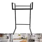 Countertop Microwave Shelf Flexible Carbon Steel Rack for Various Kitchen Items