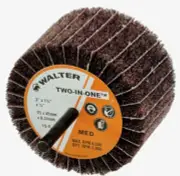 Walter 3" x 1-3/4" x 1/4" Two-In-One Mounted Flap Wheel Medium AO