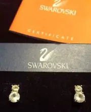 NEW SWAROVSKI PIERCED EARRINGS WITH SWAROVSKI CRYSTALS