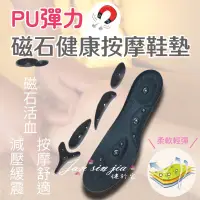 在飛比找蝦皮購物優惠-【PU彈力型-磁石按摩健康鞋墊】【附電子發票】採用18顆磁石