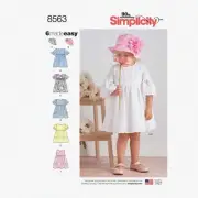 TinyStitch Toddler Dress & Hat Patterns, Sizes 1/2-4