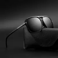 在飛比找蝦皮購物優惠-歐美太陽鏡時尚墨鏡男開車駕駛偏光鏡新款黑框釣魚眼鏡框