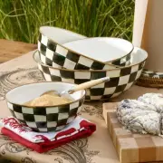 Mackenzie-Childs Courtly Check Enamel Everyday Bowl Large