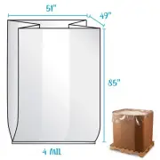 Gaylord Box & Tote Bin Liner - 51" x 49" x 85" Heavy Duty 4 mil - Pick Your Pack