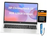 Chromebook 15 15.6" HD (Intel Pentium N6000, 8GB RAM, 128GB Storage (64GB