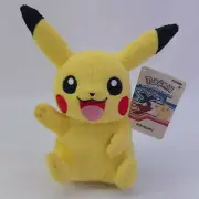 Tomy Pikachu Plush 8” Pokemon XY Evolutions Stuffed Animal 2015 Authentic NWT