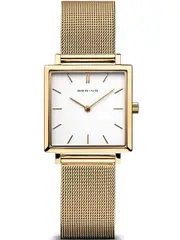 Bering 18226-334 White Dial Gold Stainless Steel Womens Watch