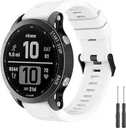 Quick Release Sport Bands for Garmin Fenix 7 Band/Fenix 6 Band/Garmin Forerunner 935 Band, 22mm Silicone Breathable Replacement Strap for Garmin Fenix 7/Fenix 6/approach s60/s62/Forerunner 955/945/935