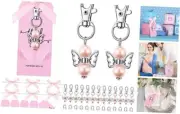 36 Set Baby Shower Favor Angel Keychain Bulk Thank You Tags Baby Girl Shower