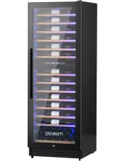 Devanti Wine Fridge Cooler Dual Zone 128 Bottles