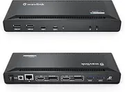 USB C Universal Docking Station with 100W Charging, WAVLINK Single 5K/Dual 4K@60Hz Display USB C Dock with 2xDisplayPort 1.2, 2xHDMI 2.0, 6 USB 3.0, Gigabit Ethernet, Audio&Mic for Windows, MacOS