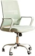 Classic Desk Chair Rolling Office Chair with Wheels Home Office Conference Swivel Backrest Chair Student Study Comfortable Seat Desk Task Chair(Green)