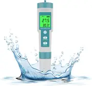 8-in-1 Digital Water Tester PH, TDS, EC, ORP,H2 Meter,LCD Backlit for Pool & Sea