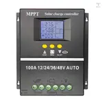 UURIG)100A MPPT 太陽能充電控制器,適用於 12/24/36/48V 汽車 RV 酸鋰電池 LCD 顯示屏