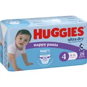 Huggies Ultra Dry Nappy Pants Boys Size 4 (9-14kg) 29 pack