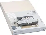[TEMPUR] FIT Jersey Cotton Fitted Sheet Mixed with Elastane, Very Stretchy, Suitable for 90/100 cm x 200/220 cm Mattresses, Machine Washable and Chemical Free, Cream