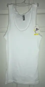 New b.tempt'd by Wacoal 911266 Lace Trim Innocence Tank M White NWT