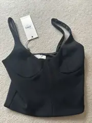 New Bec And Bridge Black Crop Top Size 6