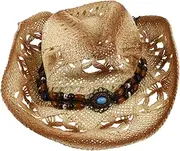 [VILLFUL] Denim Straw Hat Costume Bonnet Summer Caps for Women Straw Sun Woven Cowgirl Hat Beach Hats Girl Sun Hat Sombrero Men Summer Straw Hat Cowgirl Hats Sun Block Hat Sun Cap Coffee