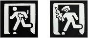 [YOYUMI] Tactical Morale Patches Emergency Exit Sign Hook and Loop Luminous Patch Backpack Decoration Sticker