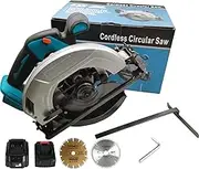 185mm 7'' Brushless Cordless Circular Saw 3.0Ah Battery + Saw Blades