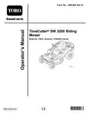 Owner's Manual TORO TimeCutter SW 3200 Zero-Turn Riding Mower - Model 74670