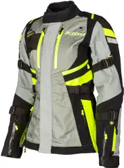 Klim Artemis, textile jacket Gore-Tex women , color: Light Grey/Black/Neon-Yellow , size: M