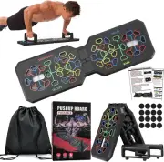 24 in 1 Push Up Board Portable Foldable Bar Home Gym Training with Backpack
