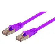 Dynamix PLP-AUGS-PP Cat6A RJ45 Patch Lead - 30cm - Purple S/FTP - Shielded - 10G - 26AWG - 500MHz - Slimline - Gold Plated [PLP-AUGS-PP]