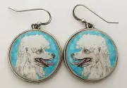 Poodle Dog Breed Original Art Earrings