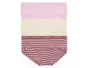 Bonds Women's Cottontails Midi Briefs 3-Pack - Lilac/Stripe/Base Blush