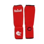 Morgan Red Elastic Shin And Instep Protectors