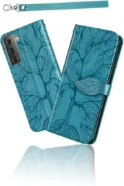 Compatible with Samsung Galaxy S21 FE 5G Wallet Case: Premium PU Leather Flip
