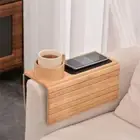 Wooden Couch Arm Tray Space-Saving Sofa Arm Tray for Eating/Drinks/Snacks