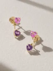 [Yvonne Léon] Yvonne Léon - Convertible 9-karat Gold, Corundum And Amethyst Earrings - One size One size Gold