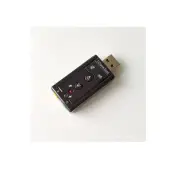 USB 2.0 External Sound Card Virtual 7.1 Channel Stereo Audio Portable Adapter