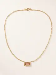 [Octavia Elizabeth] Octavia Elizabeth - Elbow Beach 18-karat Recycled Gold Tourmaline Necklace - Pink - One size One size Pink