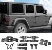 Carbon Fiber Exterior Trim Kits Door & Hood Hinge Cover for Jeep Wrangler JL JLU (for: Jeep)