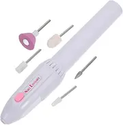 1 Set Nail Polish Machine Tool Nail Art Polishing Gel Portable Nail Drill Portable Manicure Pen White