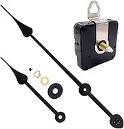 Generic Clock Mechanism Kit - Long Shaft High Torque | Clock Works Replacement Kit, Black, 200mm/7.87in