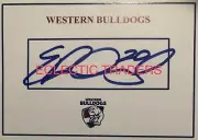 Ed Richards SIGNED Western Bulldogs Card. AFL Footscray. Lou Marcus Football.