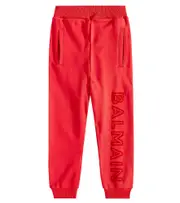 [Balmain Kids] Balmain Kids Logo cotton sweatpants Y 14 red